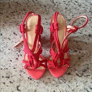 Cabi Red Knotted Sandals